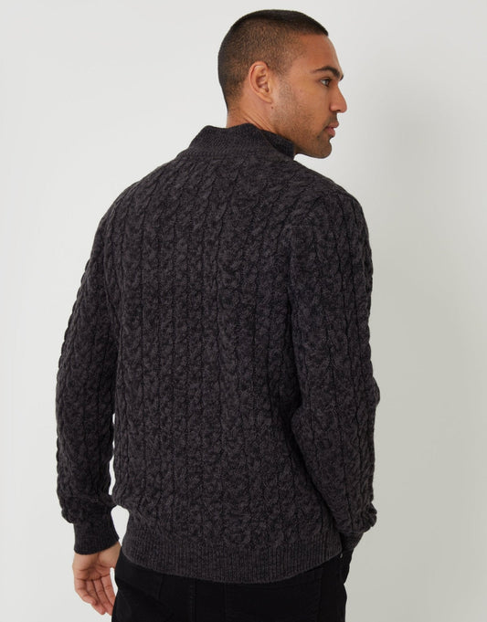 Men's Hybrid Comfort Jumper for Relaxed Weekends in Black Twist – view 2