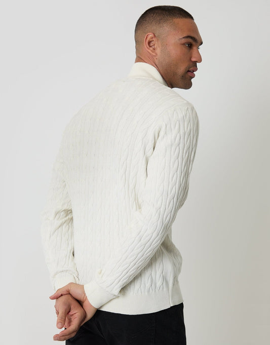 Men's Cosy Weekend Jumper for Chilly Mornings in Ecru – view 2