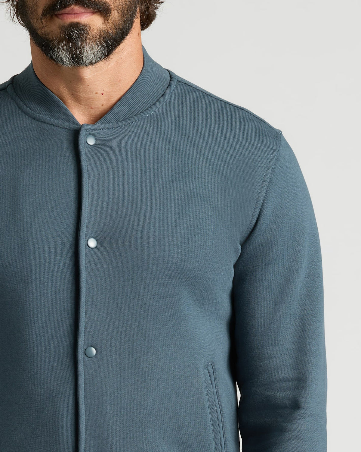 Men's Fleece Bomber Jacket 2-Pack – French Terry Fleece, Brushed Inside, Easy Stretch | Black & Neptune