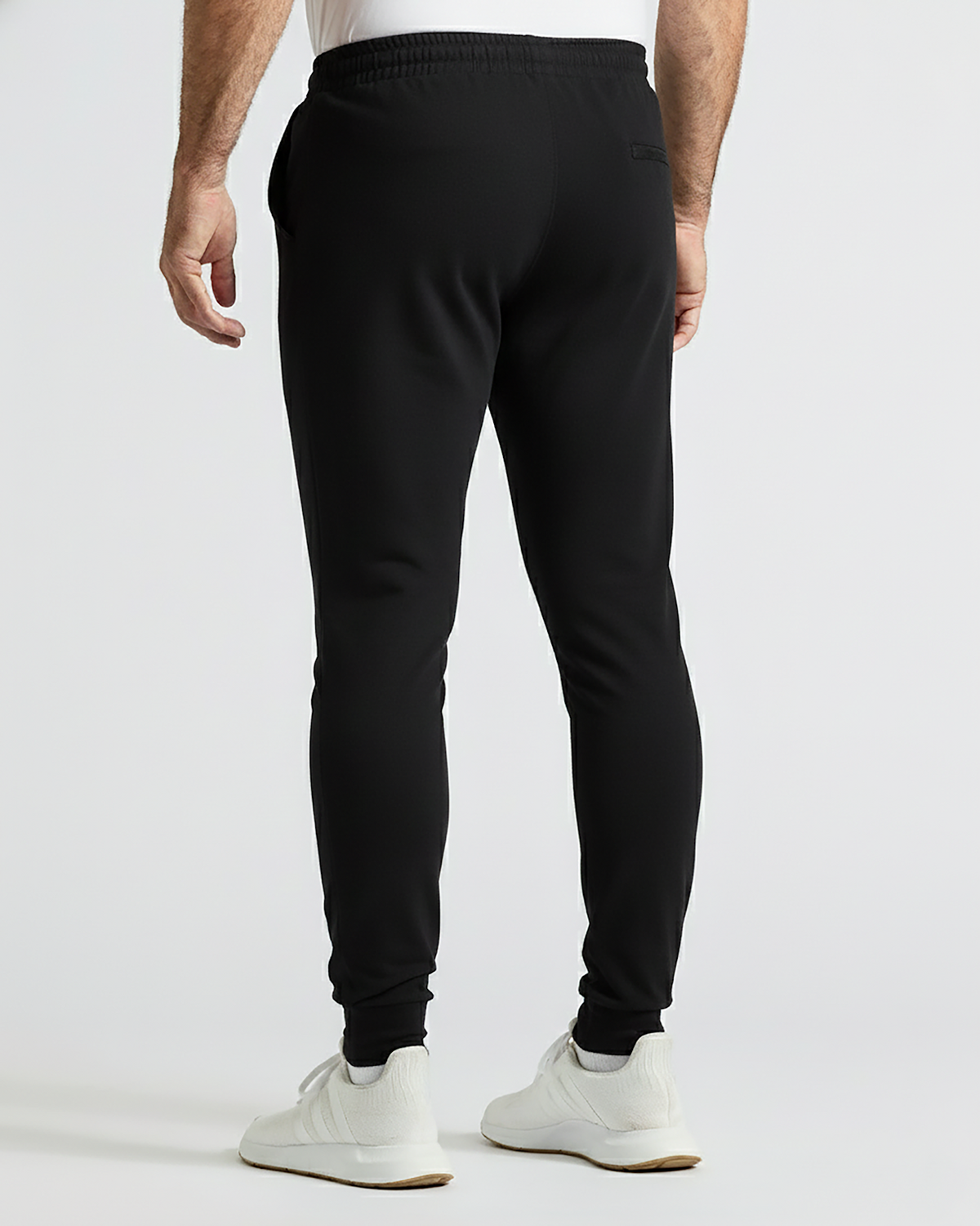 Men's Active Joggers 3-Pack – 4-Way Stretch, Peached Finish, Zip Back Pocket | Black