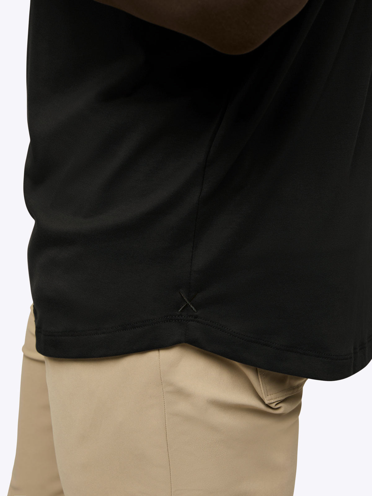 Men's Long Sleeve Henley T-Shirt in Black – view 6