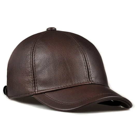 Tancarville Men's Genuine Leather Baseball Cap – view 2