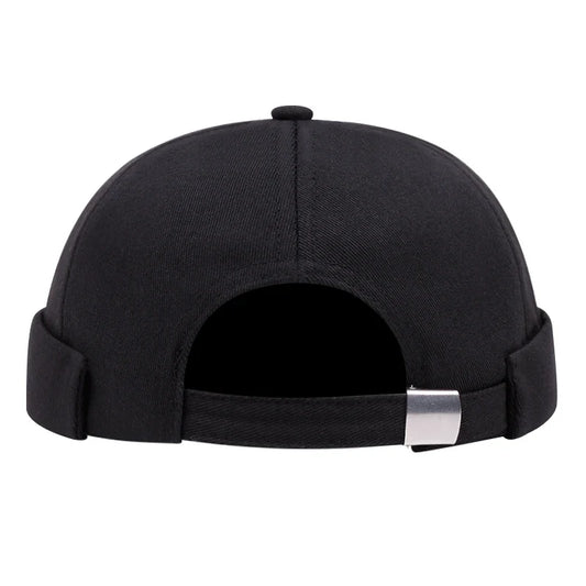 The Alien Men's Brimless Acrylic Docker Cap – Acrylic Fabric, Adjustable 55–61 cm Fit, Everyday Wear | Black