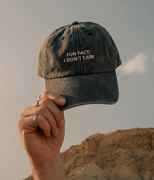 Don't Care Men's Washed Cotton Baseball Cap – view 2
