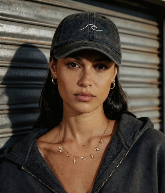 The Wave Men's Embroidered Washed Cotton Baseball Cap – view 2