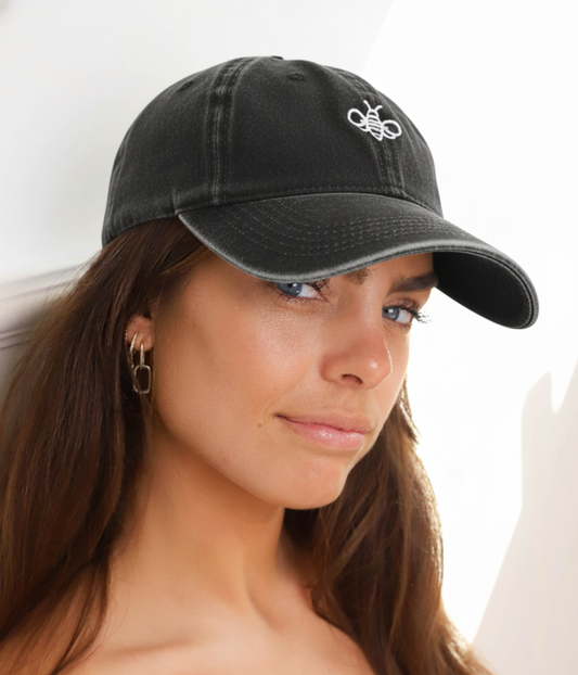 Bee Men's Embroidered Washed Cotton Baseball Cap – view 2