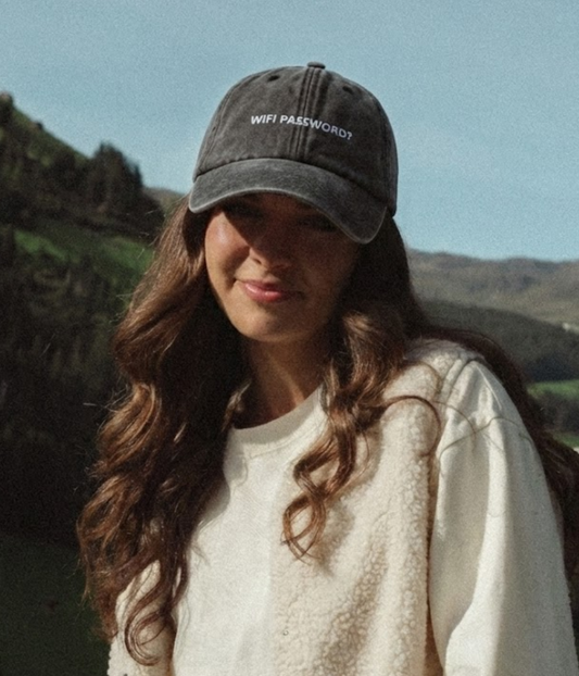 WiFi Password? Men's Embroidered Washed Cotton Baseball Cap – view 2