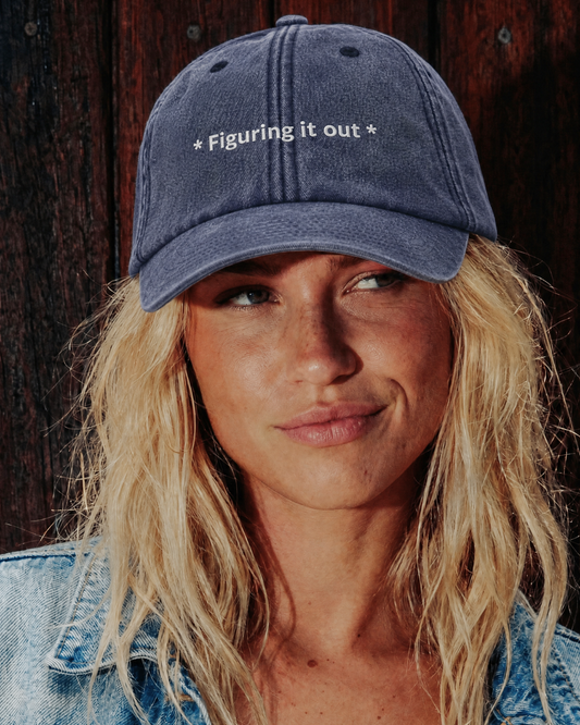 Figuring It Out Men's Washed Cotton Baseball Cap – view 2