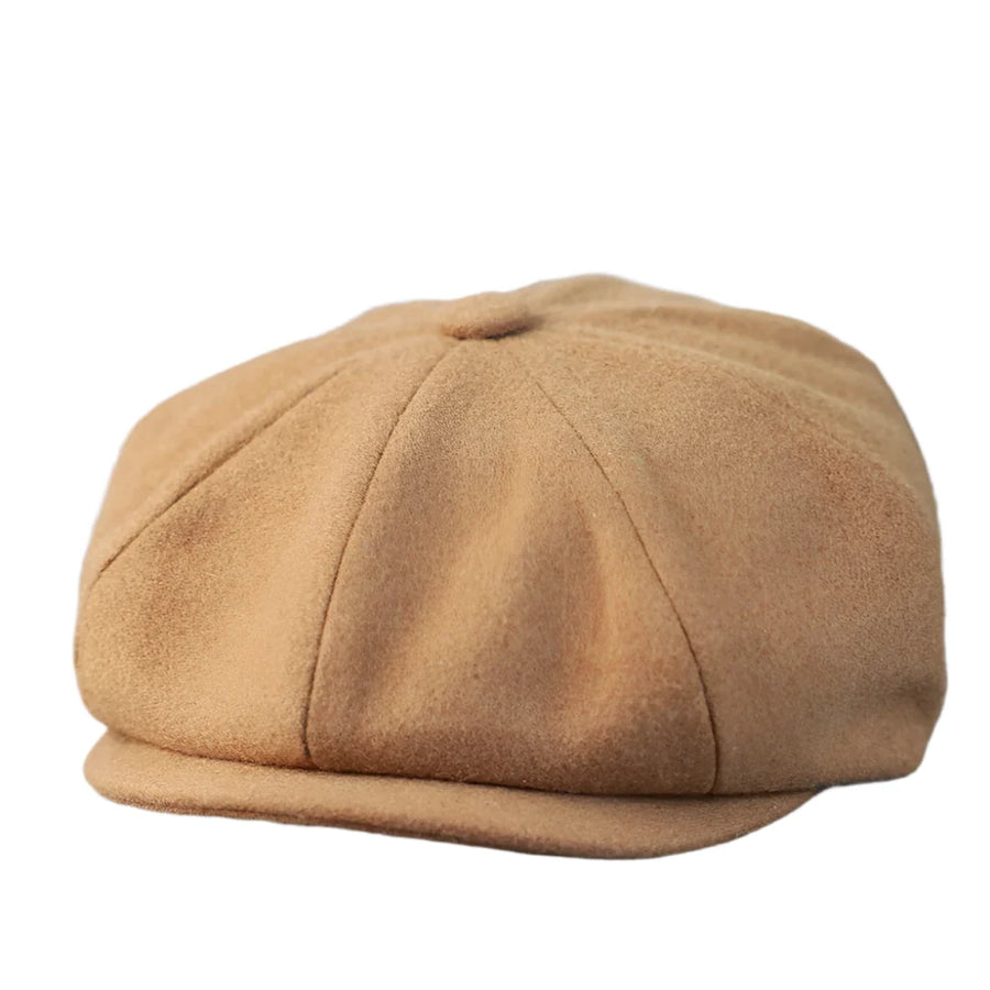 Vannes Men's Wool Blend Newsboy Cap – Wool and Acrylic, Classic Full Crown, Four Sizes S to XL