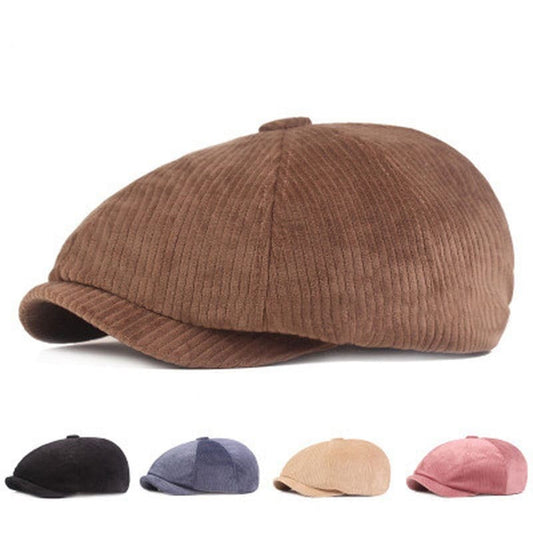 Vervant Men's Corduroy Newsboy Cap – 100% Cotton Corduroy, Classic Crown, Adjustable 56–59 cm Fit