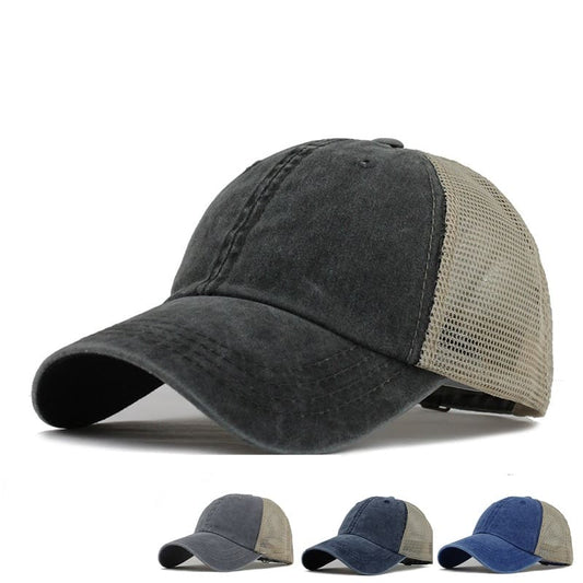 Men's Washed Organic Cotton Trucker Baseball Cap – view 2