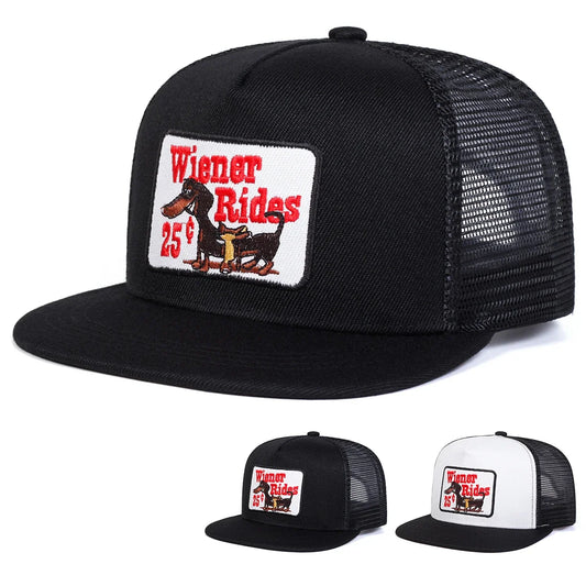 Wiener Rides Men's Trucker Snapback Baseball Cap – view 2