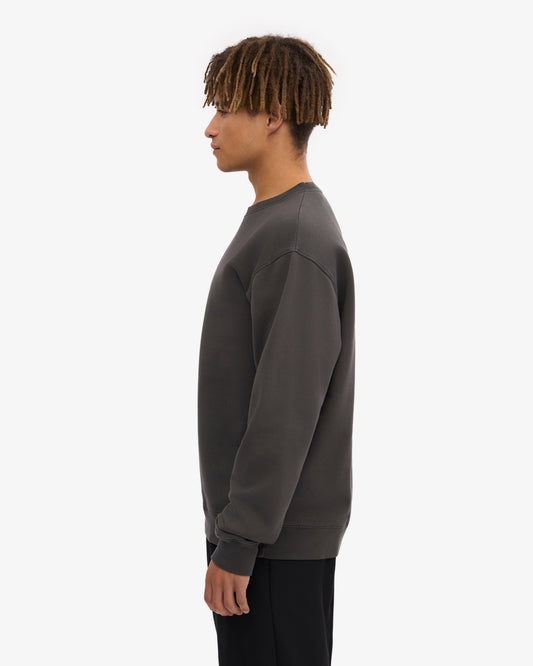 Men's Organic Cotton Crewneck Sweatsuit – Classic Fit Sweatshirt, Tapered Drawstring Sweatpants | Lava Grey
