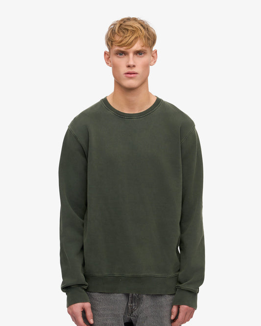 Men's Organic Cotton Crewneck Sweatsuit – Classic Fit Sweatshirt, Tapered Drawstring Sweatpants | Midnight Forest