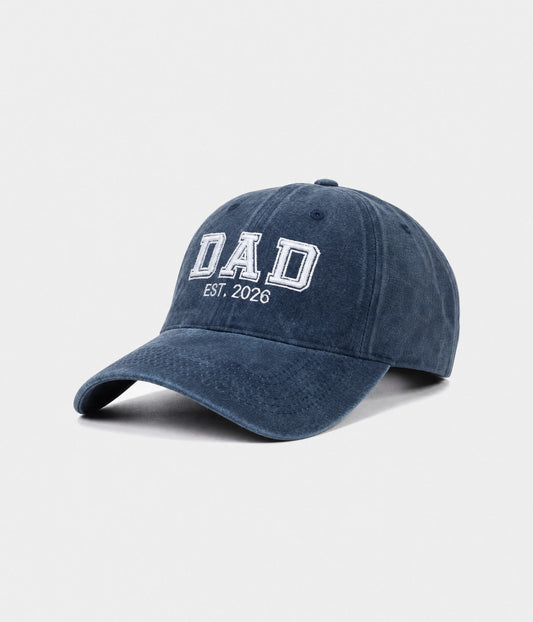 Dad Est 2026 Men's Embroidered Washed Cotton Baseball Cap – view 2