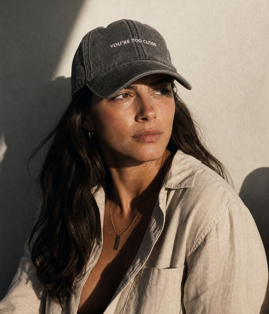 Too Close Men's Embroidered Washed Cotton Baseball Cap – view 2