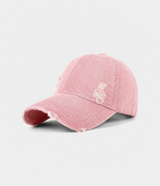 Ripped Denim Men's Distressed Washed Baseball Cap – view 2