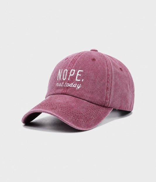 Nope, Not Today Men's Embroidered Washed Cotton Baseball Cap – view 2