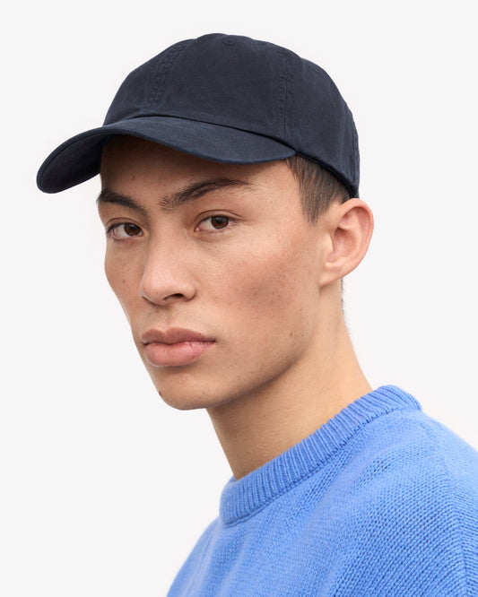 Men's Organic Cotton Baseball Cap in Navy Blue – view 2
