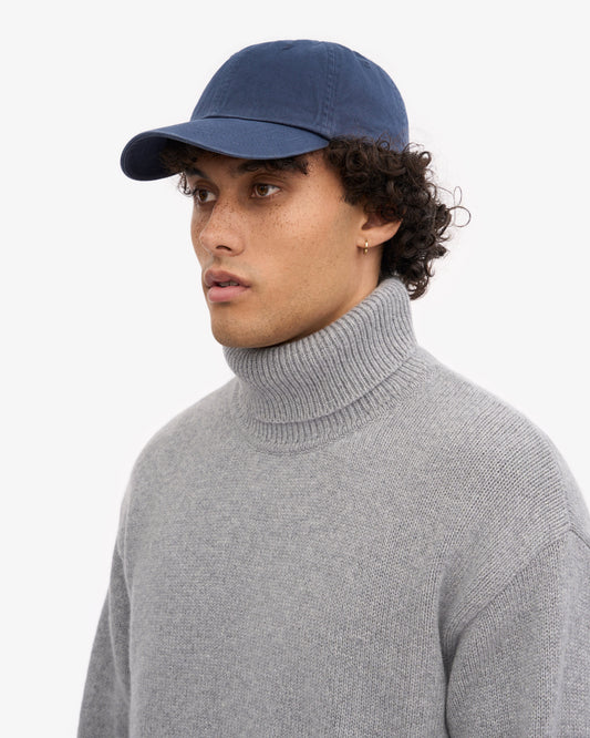 Men's Organic Cotton Baseball Cap in Petrol Blue – view 2