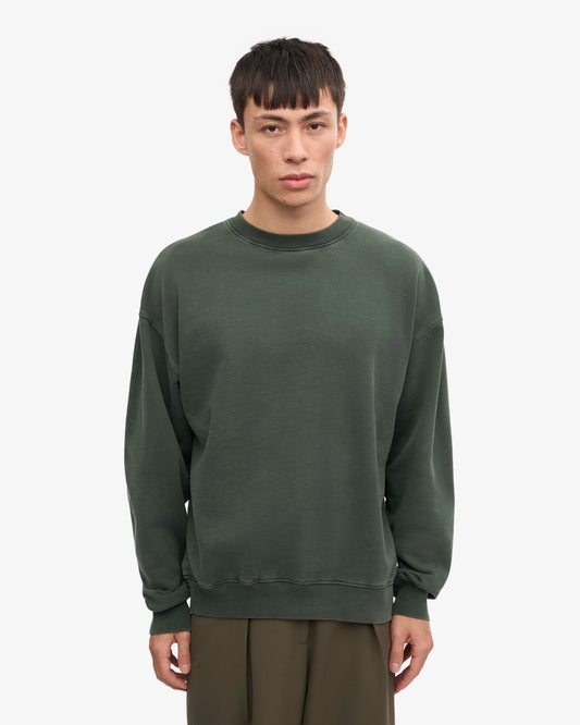 Men's Organic Cotton Oversized Crewneck Sweatsuit – Dropped Shoulders, Relaxed Drawstring Sweatpants | Midnight Forest