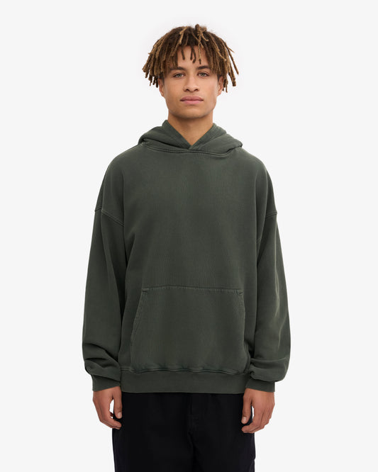 Men's Organic Cotton Hoodie Sweatsuit – Oversized Hoodie with Kangaroo Pocket, Relaxed Sweatpants | Midnight Forest