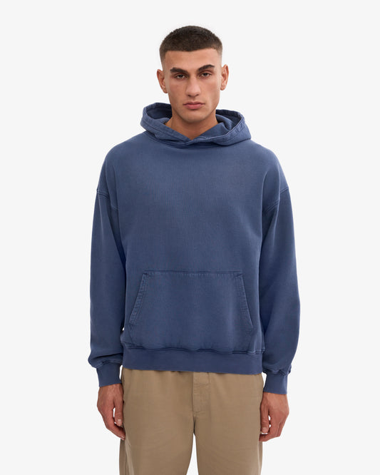 Men's Organic Cotton Hoodie Sweatsuit – Oversized Hoodie with Kangaroo Pocket, Relaxed Sweatpants | Neptune Blue