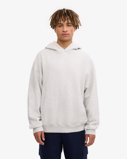 Men's Organic Cotton Hoodie Sweatsuit – Oversized Hoodie with Kangaroo Pocket, Relaxed Sweatpants | Snow Melange