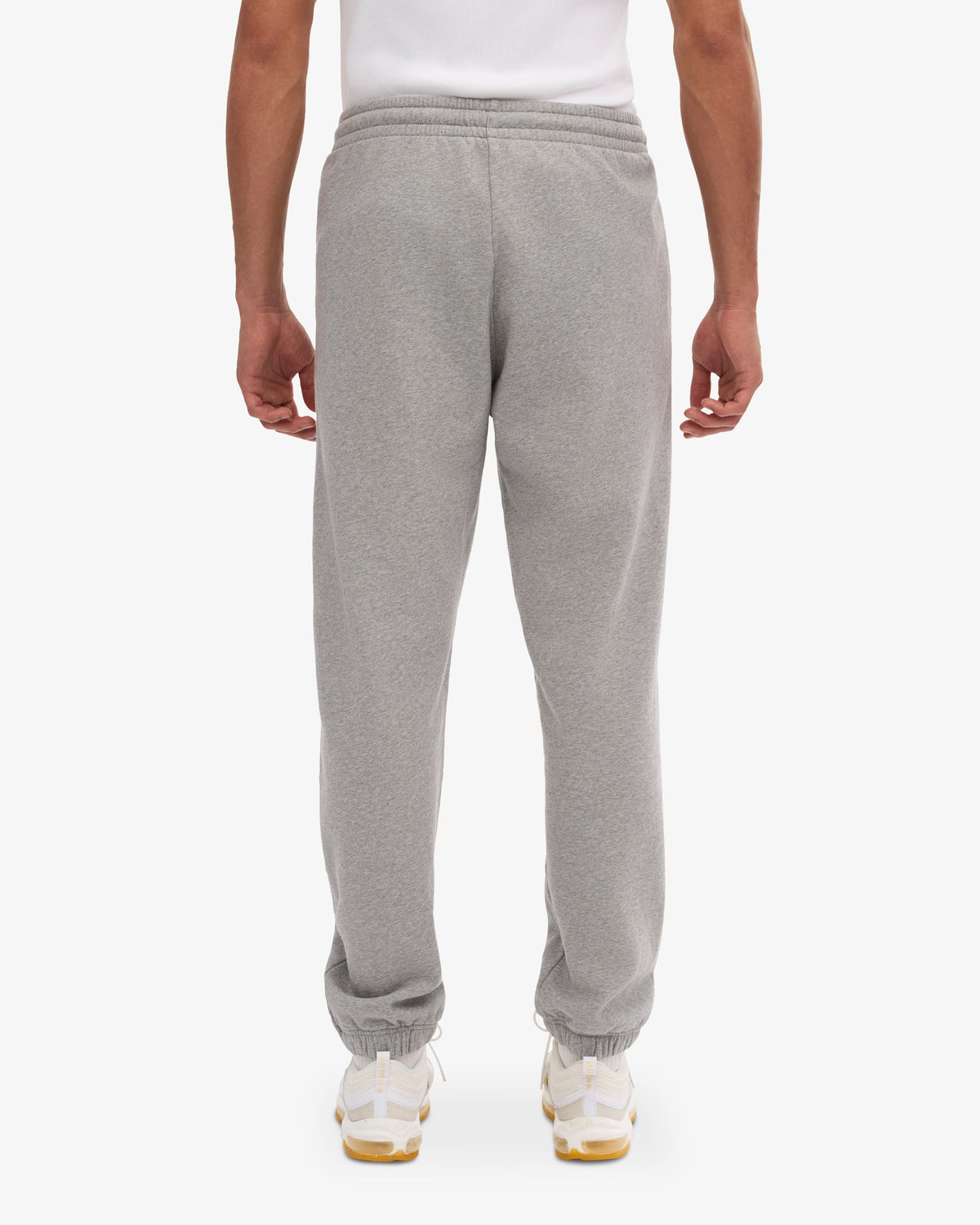 Men's Organic Cotton Crewneck Sweatsuit in Heather Grey – view 8