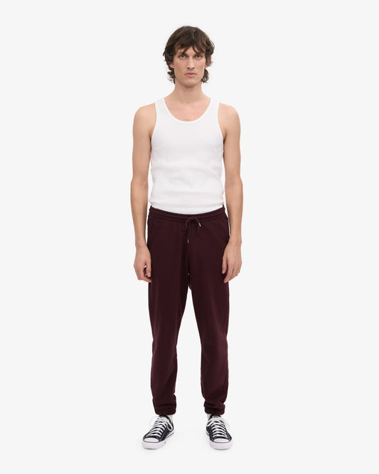 Men's Organic Cotton Sweatpants in Oxblood Red – view 2