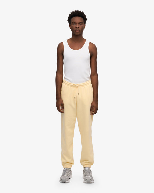 Men's Organic Cotton Sweatpants – Relaxed Fit, Straight Slightly Tapered Leg | Soft Yellow