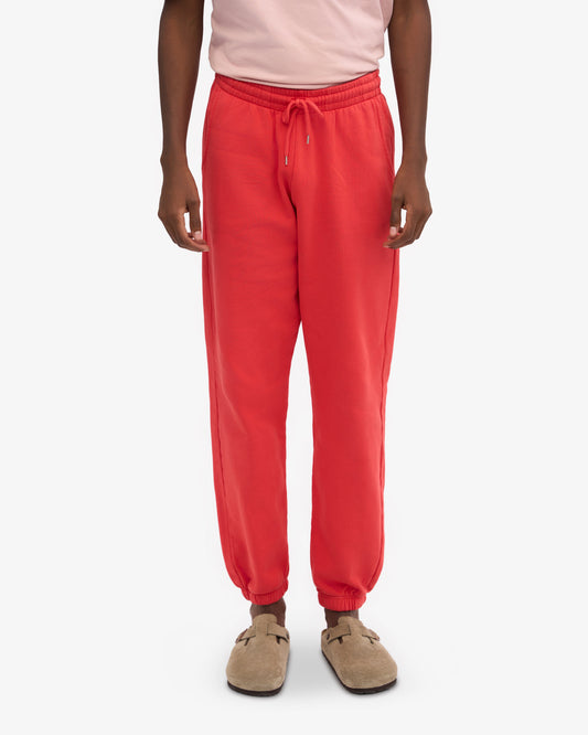 Men's Organic Cotton Sweatpants in Red Tangerine – view 2