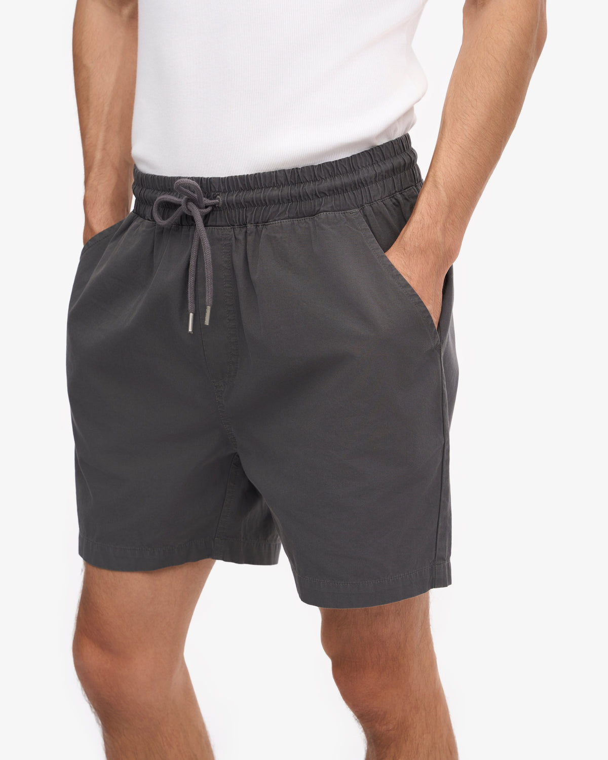 Men's Organic Cotton Twill Shorts in Lava Grey – view 6