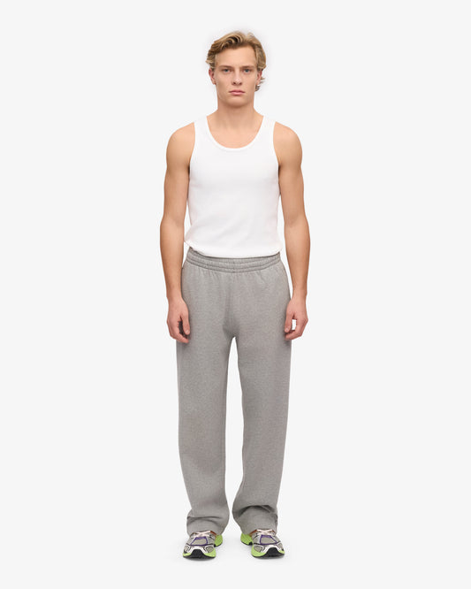 Men's Organic Cotton Straight Leg Sweatpants in Heather Grey – view 2