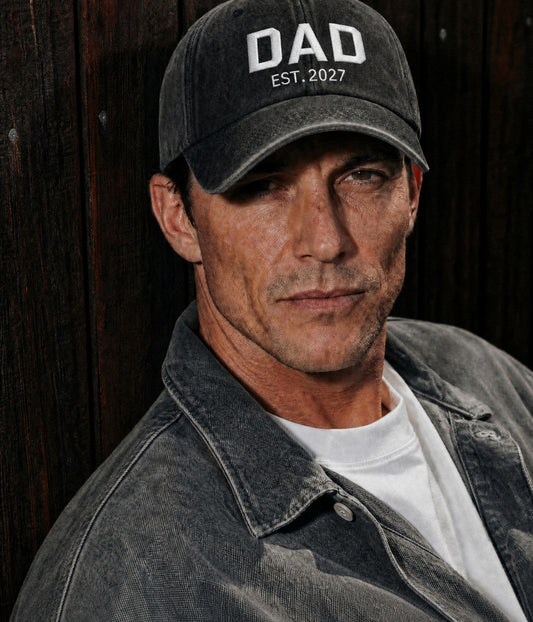 Dad Est 2027 Men's Embroidered Washed Cotton Baseball Cap – view 2