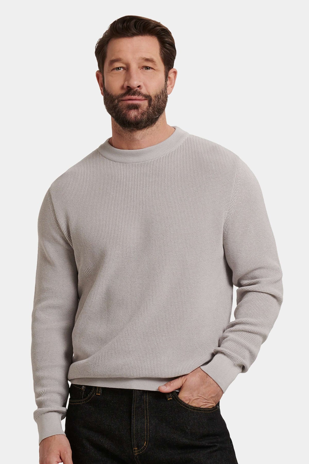 Leone Men's Cotton Modal Crew Neck Jumper – view 5