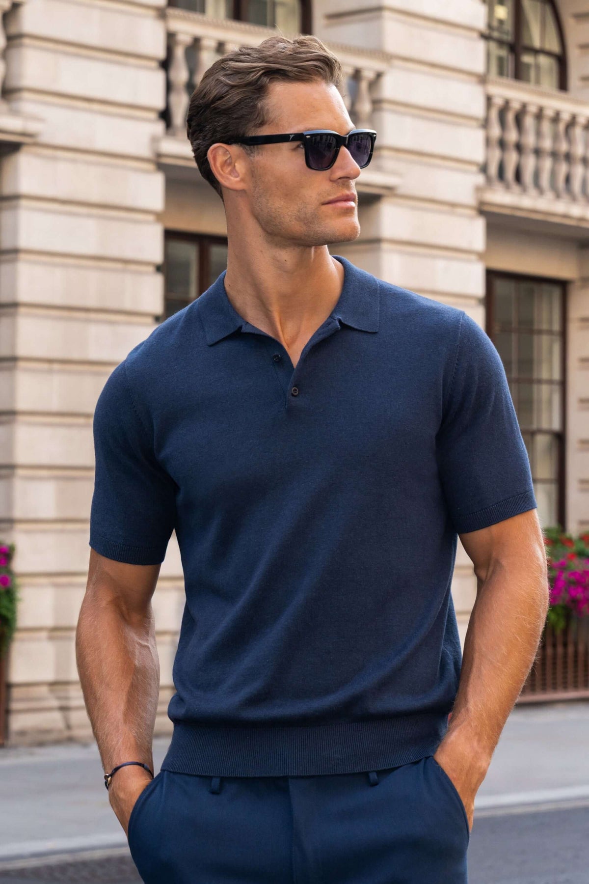 Men's Cotton Viscose Knit Polo Shirt – view 25