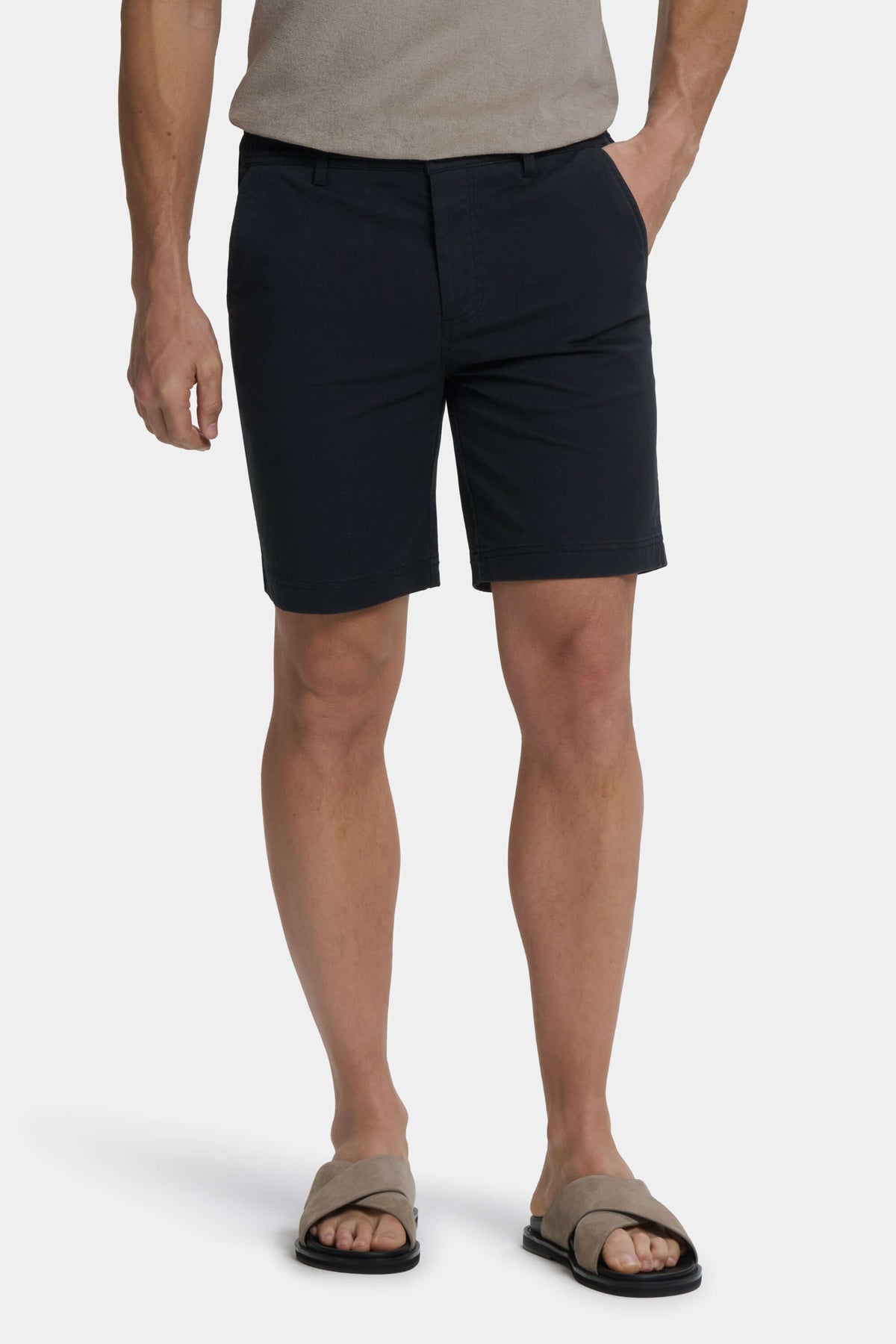 Men's Slim Fit Washed Stretch Cotton Shorts – view 3