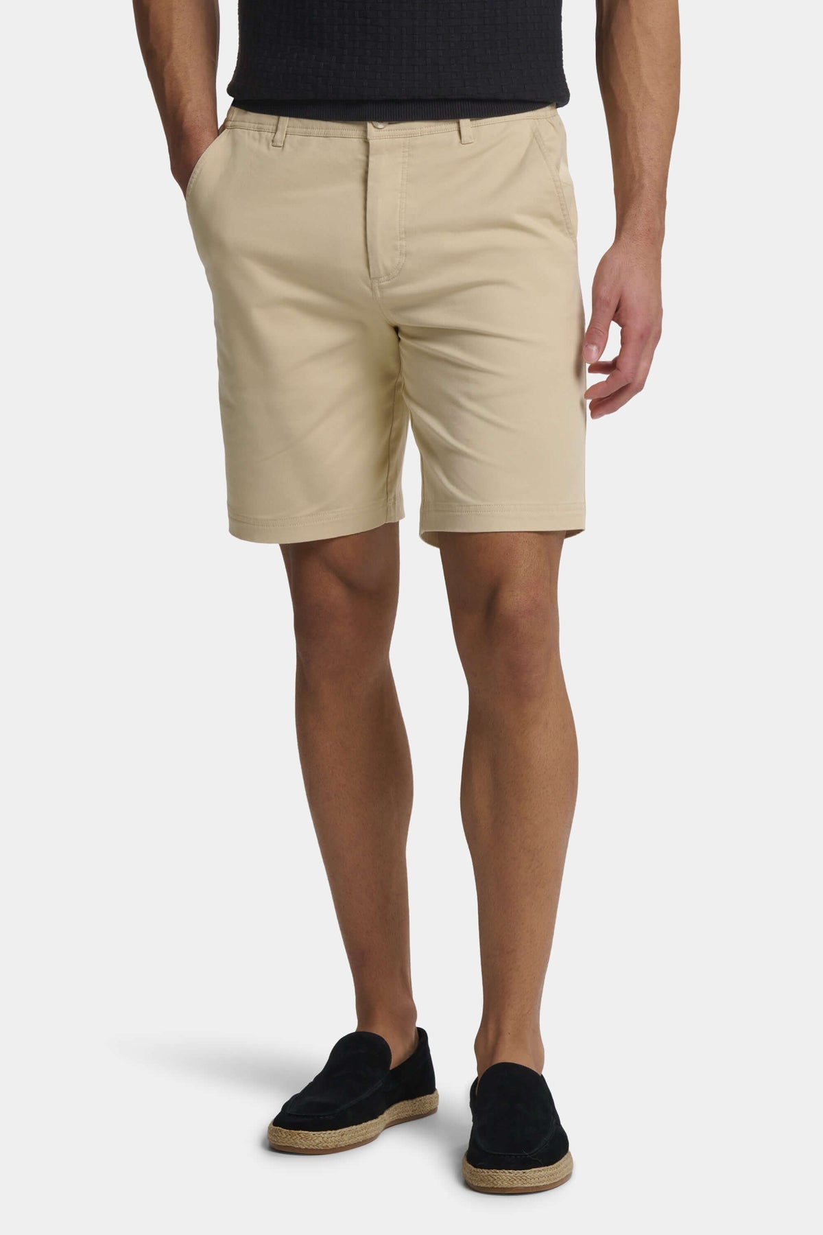 Men's Slim Fit Washed Stretch Cotton Shorts – view 20