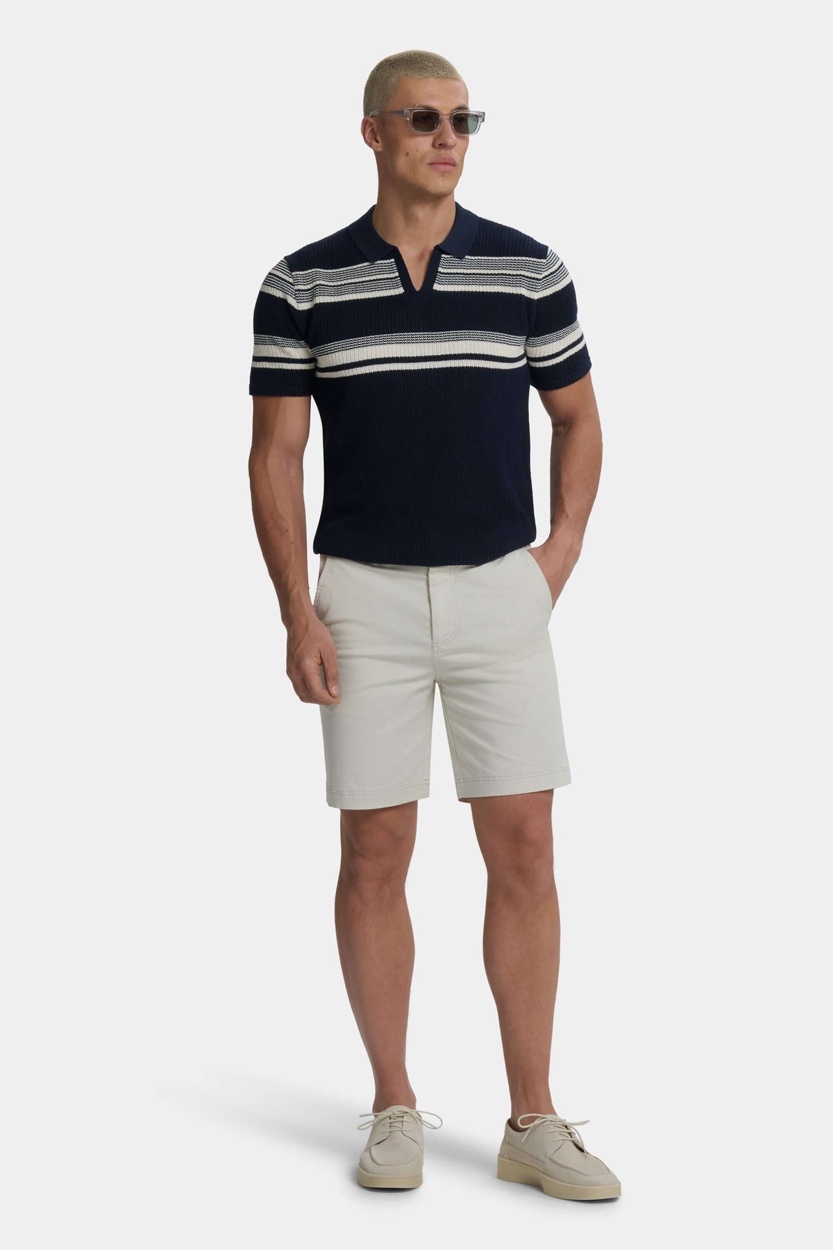 Men's Slim Fit Washed Stretch Cotton Shorts – view 28