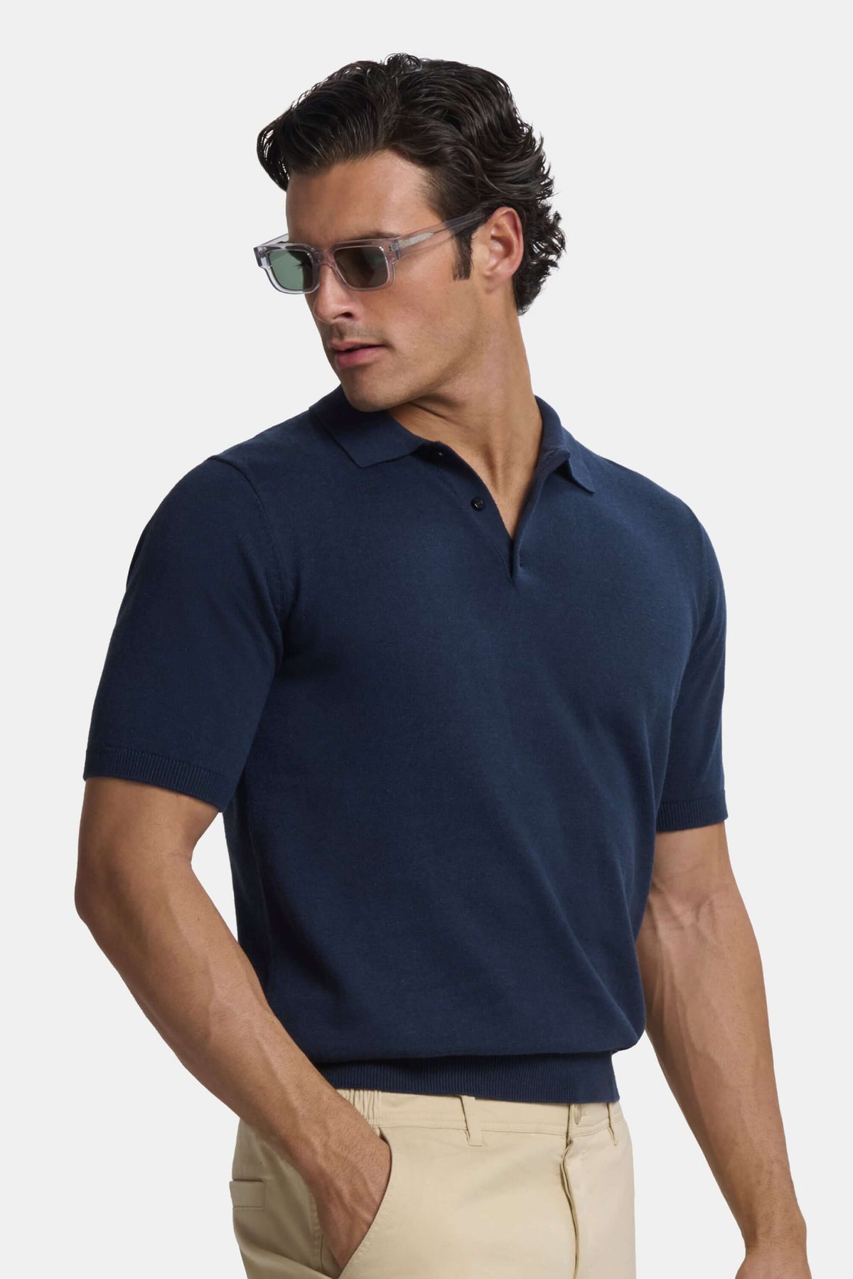 Men's Cotton Viscose Knit Polo Shirt – view 27