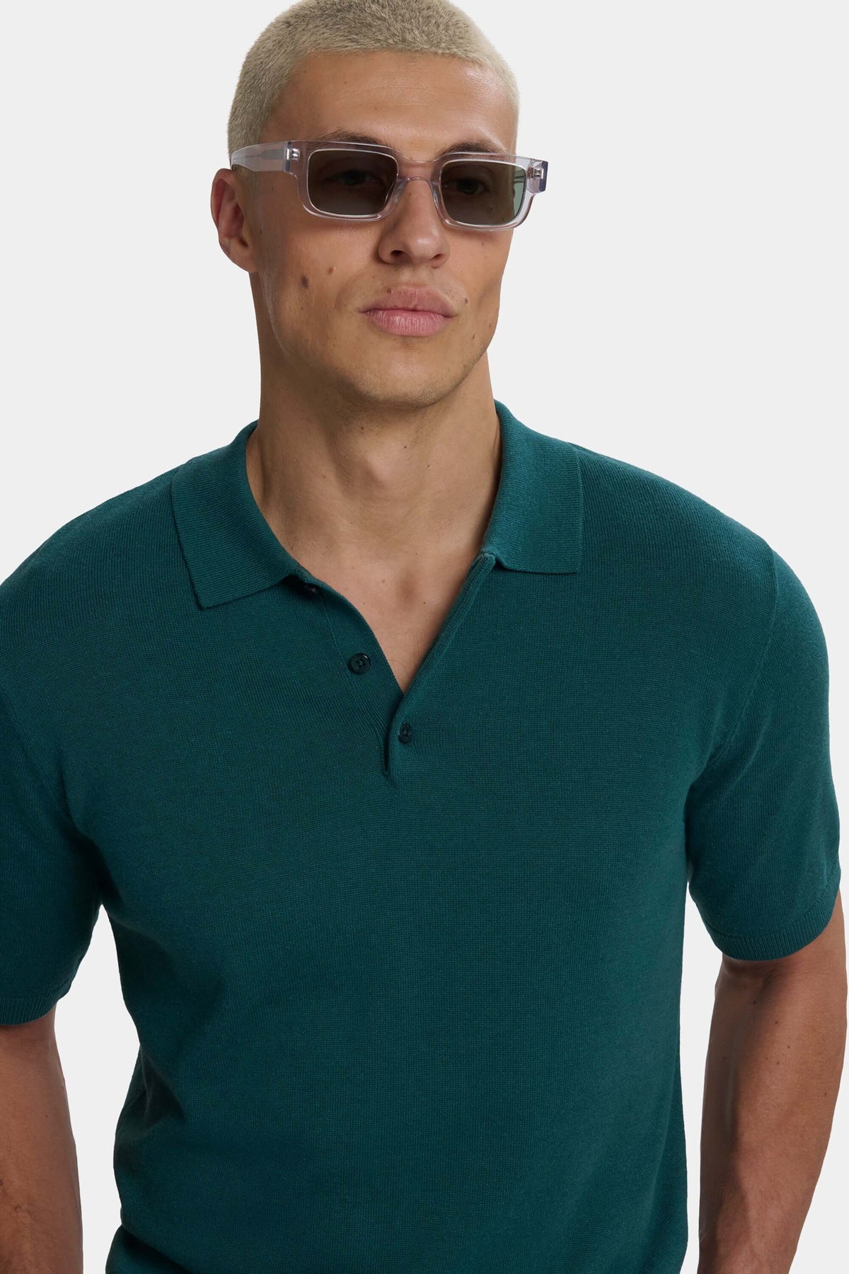 Men's Cotton Viscose Knit Polo Shirt – view 10