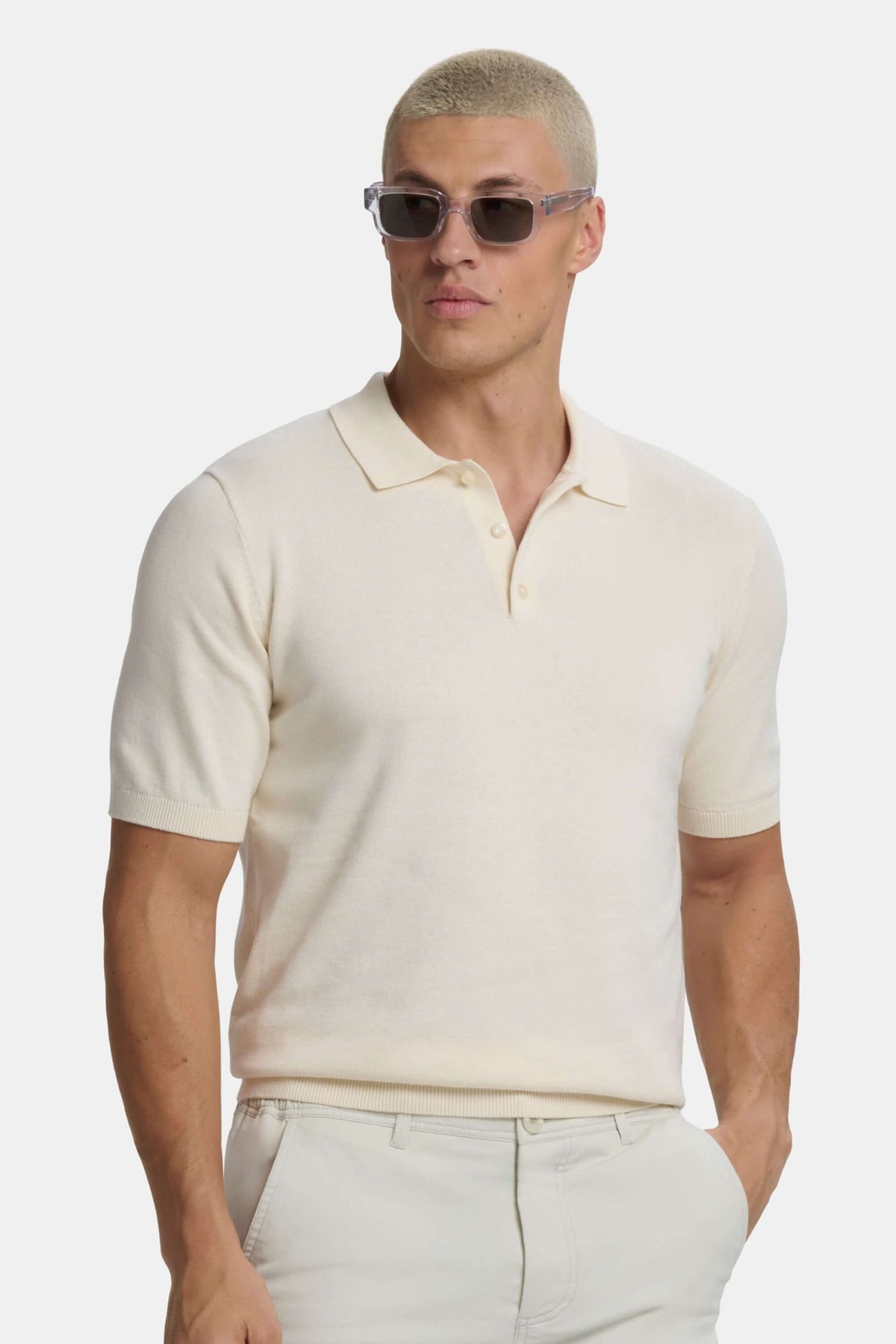 Men's Cotton Viscose Knit Polo Shirt – view 18