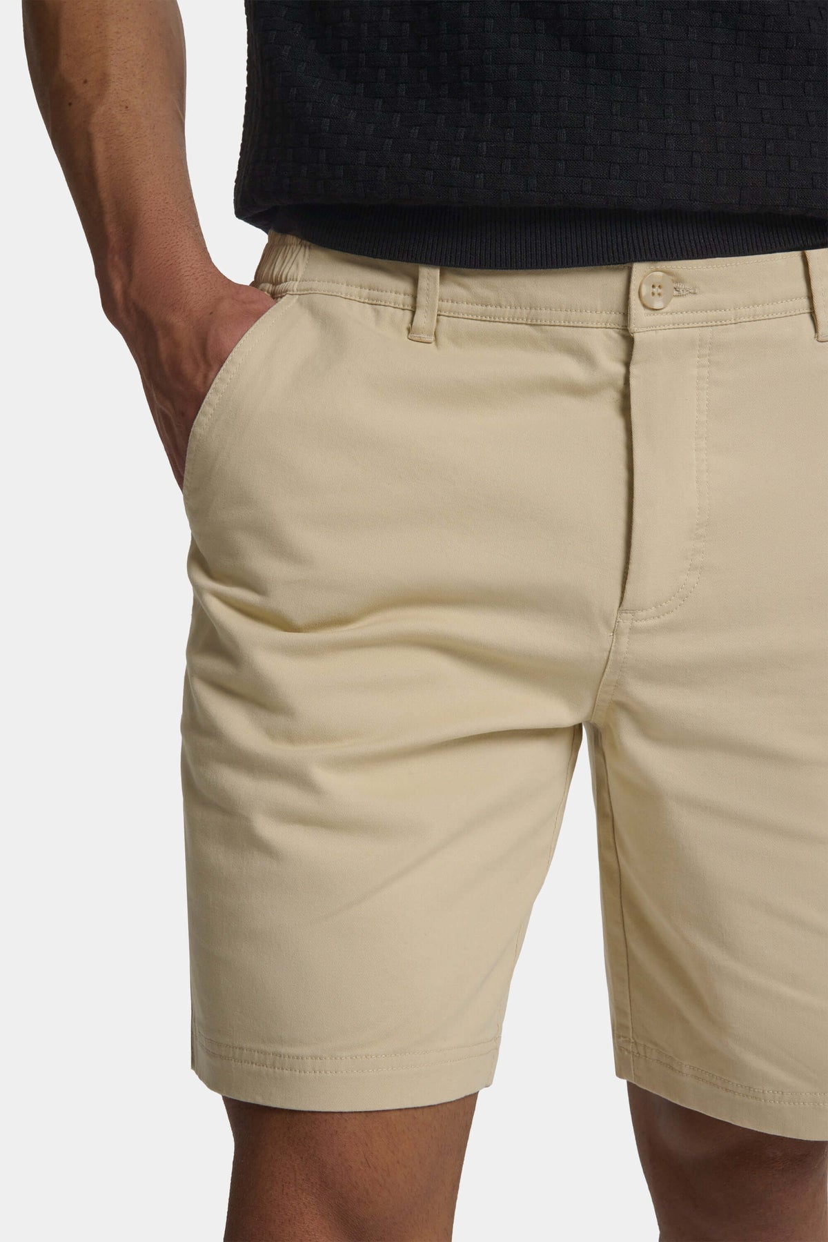 Men's Slim Fit Washed Stretch Cotton Shorts – view 23