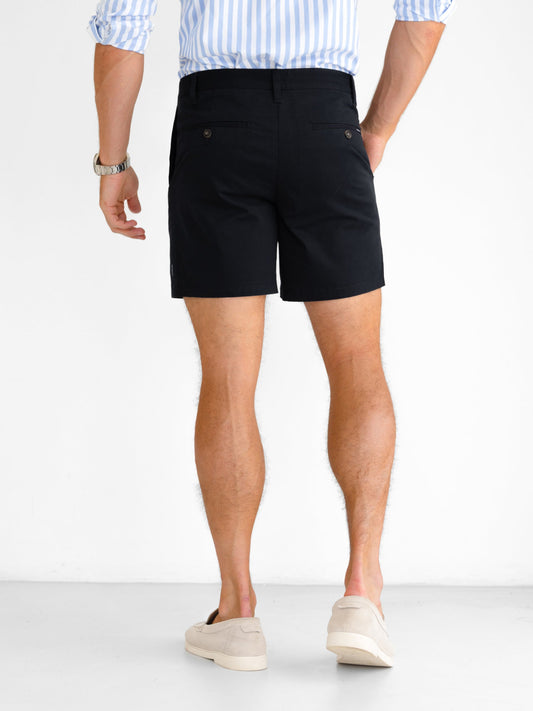 Men's Stretch Chino Shorts in Black – view 2