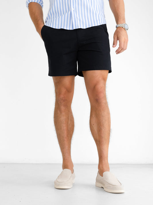 Men's Stretch Chino Shorts in Black – view 1
