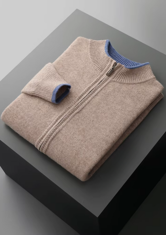 Men's Smart-Casual Zip Cardigan for Office and Weekend – view 1