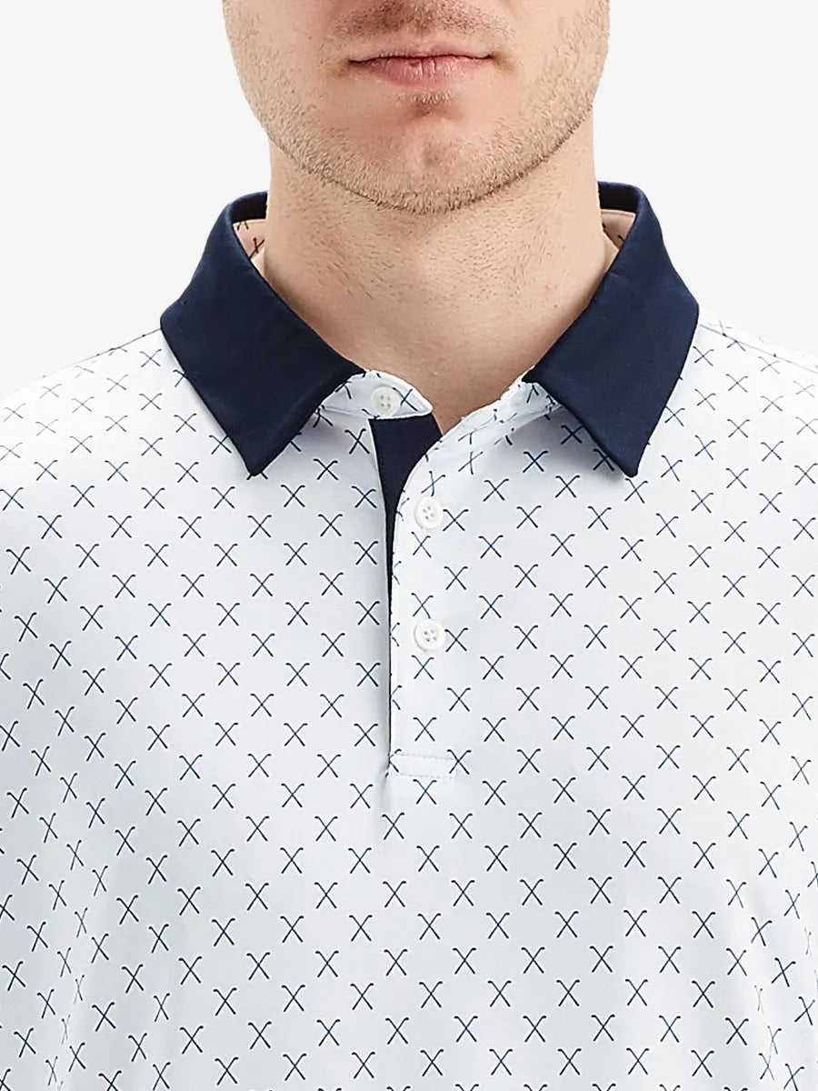 Men's Quick-Dry Printed Golf Polo Shirt – view 3