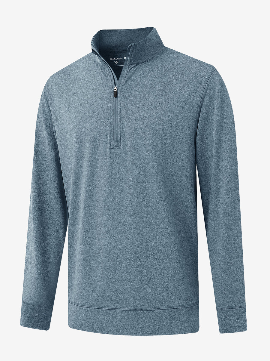 Men's Melange Quarter Zip Pullover – view 2