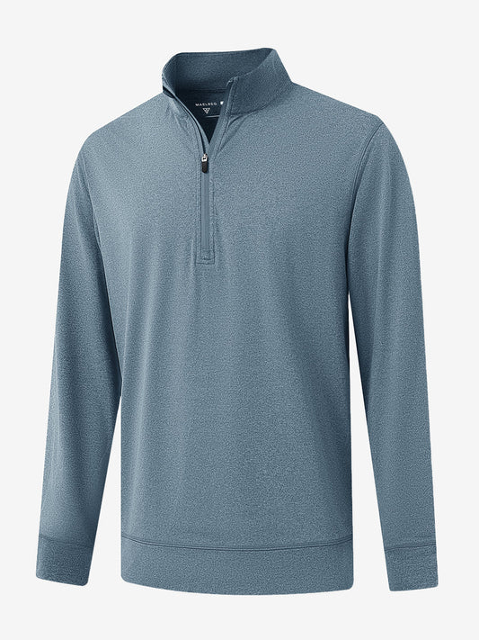 Men's Melange Quarter Zip Pullover – view 2